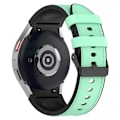 Miniatyrbillede 1 af 4: Samsung Galaxy Watch 5 / 4 / 3 (41mm) silikone i læder urrem med sort spænde - Sort Størrelse: L Green