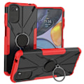 Miniatyrbillede 1 af 2: Kickstand-cover med magnetisk plade til Motorola Moto E32 / G22 - Rød Red