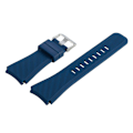 Pikkukuva 2 / 2: Fossil Q Marshal Gen 2 Kelloon Viistokuvio Silikooni Vaihto Ranneke, Koko L - Tumman sininen Blue