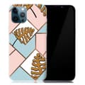 Miniatyrbilde 1 av 2: Marmordesign iPhone 13 Pro deksel - Toon-Blader I Rosa Og Blå Multicolor