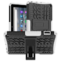 Miniatyrbild 1 av 2: Däckmönstrat kickstand-fodral för Amazon Fire 7 (2022) - Vit Vit