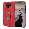 Miniatyrbillede 1 af 2: Stødsikkert lædercover med oval kickstand til Nokia G10 - Rød Red