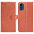 Miniatyrbillede 1 af 2: Klassisk Motorola Moto E32 flip etui - Brun Brown