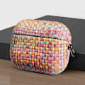 Miniatyrbillede 2 af 6: AirPods Pro 2 etui i vævet stil med spænde - Morandi-Farve Multicolor