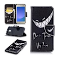 Miniatyrbillede 1 af 2: Samsung Galaxy J3 (2017) Læder etui med flot motiv - Surt ansigt Black