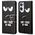 Miniatyrbillede 1 af 2: Wonderland OnePlus Nord CE 2 5G flip etui - Rør Ikke Ved Min Telefon Black