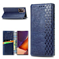 Pikkukuva 1 / 2: Nahkakotelo With A Stylish Rhombus Imprint For Samsung Galaxy Note 20 Ultra 5G / Note 20 Ultra - Sininen Blue