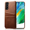 Pikkukuva 1 / 2: Dual Card Suojakotelo Samsung Galaxy S21 FE - Ruskea Brown