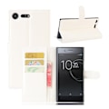 Miniatyrbillede 1 af 2: Sony Xperia XZ Premium Læder etui i litchi skind - Hvid White