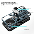 Miniatyrbillede 2 af 2: Stødsikkert hybridcover med kickstand til iPhone 14 Pro Max - Cyan Green
