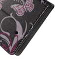 Miniatyrbillede 2 af 2: Mobergmicrosoft Lumia 950 Læder Etui - Sommerfugle & Blomster Multicolor
