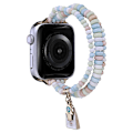 Miniatyrbillede 1 af 2: Apple Watch Series 8 (45 mm) / Watch Ultra urrem med tre rækker perler - Lyserød Multicolor