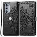 Miniatyrbillede 1 af 2: Mandala Motorola Edge 30 Pro Flip Etui - Sort Black