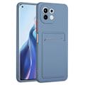 Pikkukuva 1 / 2: Card Holder Suojakuori For Xiaomi 11 Lite 5g Ne / Mi 11 Lite 5g / 11 Lite - Sininen Blue