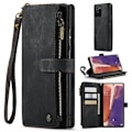 Miniatyrbillede 1 af 2: CaseMe Samsung Galaxy Note 20 5G / Samsung Galaxy Note 20 etui med lynlås og pung - Sort Black