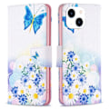 Miniatyrbillede 1 af 2: Wonderland iPhone 14 flip etui - Sommerfugl Og Blomster Pink