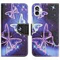 Pikkukuva 1 / 2: Wonderland Nothing Phone (1) Läppäkotelo - Sparkling Butterflies Purple