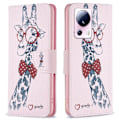 Pikkukuva 1 / 2: Wonderland Xiaomi 13 Lite / Civi 2 Läppäkotelo - Giraffe Pink