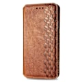 Miniatyrbillede 3 af 6: Læder Etui med A Stilfuldt Rhombus Tryk til Motorola Moto G23 / G13 - Brun Brown