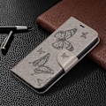 Miniatyrbild 5 av 6: Butterfly läder Samsung Galaxy A54 fodral - Silver/Grå Silvergrå