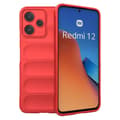 Mjukt greppformat Xiaomi Redmi 12 / Xiaomi Poco M6 Pro skal - Röd Röd