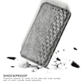 Miniatyrbild 3 av 6: Läderfodral med A Snygg Rhombus Avtryck till Samsung Galaxy S20 Ultra - Grå Silvergrå