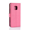 Miniatyrbillede 2 af 2: Huawei Mate 20 Pro mobiletui i kunstlæder med pung og Litchi tekstur - Rosa Pink