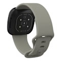 Miniatyrbild 1 av 2: Fitbit Sense 2 / Versa 4 klockarmband i silikon - Grå Storlek: L Silvergrå