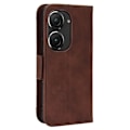 Miniatyrbillede 2 af 2: Stilfuldt Læder Etui med Pung til ASUS Zenfone 9 - Brun Brown