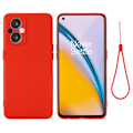 Miniatyrbillede 1 af 2: Matte Liquid OnePlus Nord N20 5G silikone cover - Rød Red
