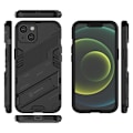 Pikkukuva 2 / 2: Shockproof Hybrid Suojakuori With A Modern Touch For iPhone 14 - Musta Black