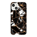 Miniatyrbillede 1 af 2: iPhone 14 6,1 tommer A Blacke Flisefragmenterarble Pattern Case IMD Soft Flexible Drop Protective Cover Shell - Sorte Flisefragmenter Black