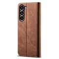 Miniatyrbillede 2 af 2: Jeans Samsung Galaxy S23 Plus Flip Etui - Kaffe Brown