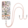 Miniatyrbillede 1 af 2: Slankt og holdbart softcover med lanyard til Motorola Moto G20 / G10 / G30 - Grøn Gardenia Green