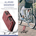 Miniatyrbillede 2 af 2: CaseMe iPhone 13 Pro etui med lynlås og pung - Rød Red