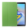 Miniatyrbillede 1 af 2: Samsung Galaxy Tab A 10.5 beskyttelsesetui i kunstlæder med stativ - Grøn Green