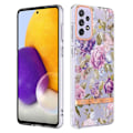 Miniatyrbillede 1 af 2: Supertyndt og slidstærkt softcover til Samsung Galaxy A73 - Lilla Pæon Multicolor