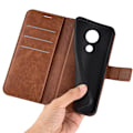 Pikkukuva 4 / 6: Lompakko Nahkakotelo For Nokia C21 - Vaalean Ruskea Brown