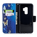 Miniatyrbild 2 av 2: Samsung Galaxy S9 Plus Fodral med ett snyggt motiv - Blå fjärilar multifärg