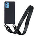 Miniatyrbillede 1 af 2: Tyndt TPU-etui med mat finish og justerbar strop til Samsung Galaxy A73 - Sort Black