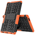 Pikkukuva 2 / 6: Rengaskuvio kickstand tapauksessa Samsung Galaxy Tab A7 Lite - Oranssi Orange