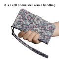 Miniatyrbillede 2 af 2: Samsung Galaxy A7 (2018) mobiletui i kunstlæder med mønster og lyspletter - Paisley blomster Multicolor