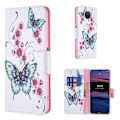 Miniatyrbillede 1 af 2: Wonderland Nokia G20 Flip etui - Sommerfugl og blomster Multicolor