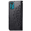 Miniatyrbillede 2 af 2: Mandala Motorola Moto G22 Flip Etui - Sort Black