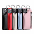 Miniatyrbillede 2 af 2: Zipper læderetui med pung til iPhone 14 Pro Max - Sort Black