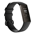 Miniatyrbild 1 av 2: Fitbit Charge 3 geometriskt mönstrat utbytbart klockarmand av mjukt silkonplast med klassiskt lås - Musta Svart