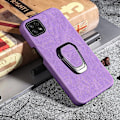 Pikkukuva 2 / 2: Iskunkestävä nahkasuojus soikealla jalustalla Samsung Galaxy A22 5G:lle - Violetti Purple
