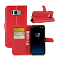 Miniatyrbillede 1 af 2: Samsung Galaxy S8 stilfuldt læder-etui - Rød Red