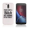 Miniatyrbillede 1 af 2: Motorola Moto G4 / G4 Plus beskyttende siliconecover - Engelsk citat White