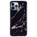 Miniatyrbillede 1 af 2: Marmor etui til iPhone 14 Pro - Sort Black